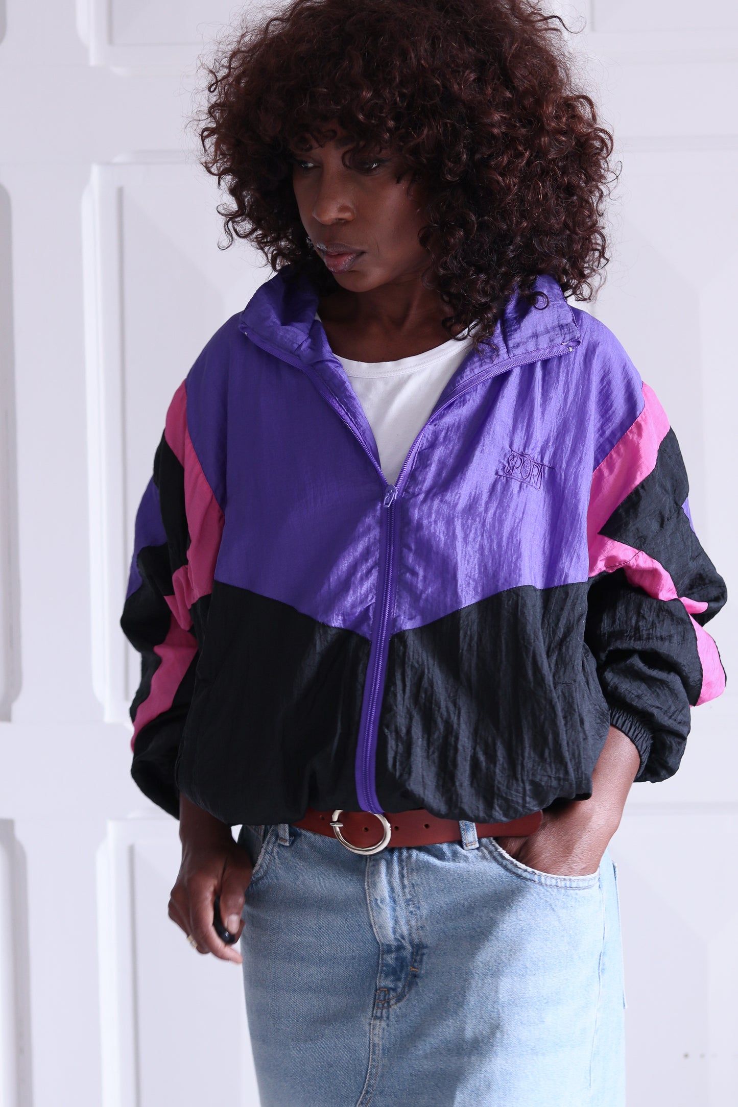 Veste sportswear vintage 1990