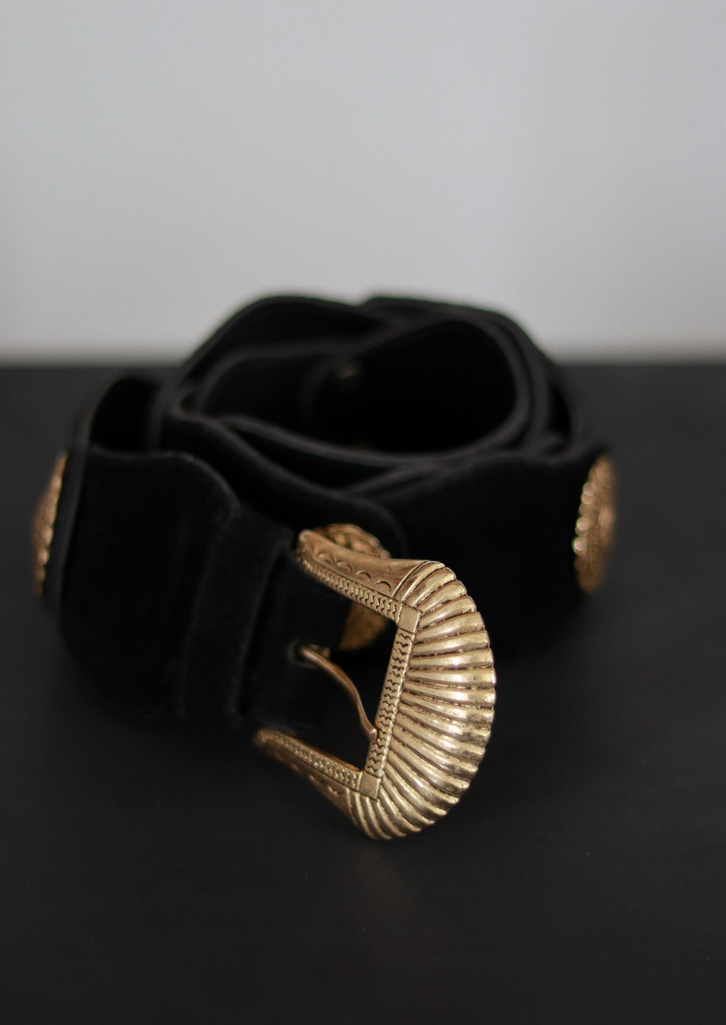 Ceinture en cuir daim