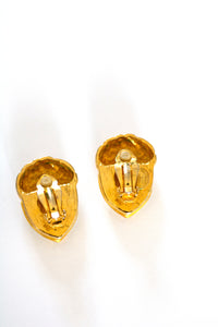 Boucles d'oreilles à clip années 80 signée JF
