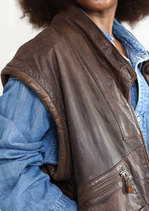 Gilet cuir SCOOTER 90's