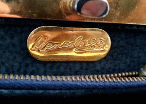 Pochette vintage en cuir signé Menes BIERS Paris