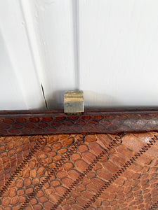 Pochette rétro en cuir reptile